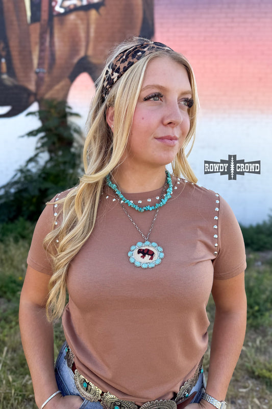 MOCHA- Starry Stud Tee