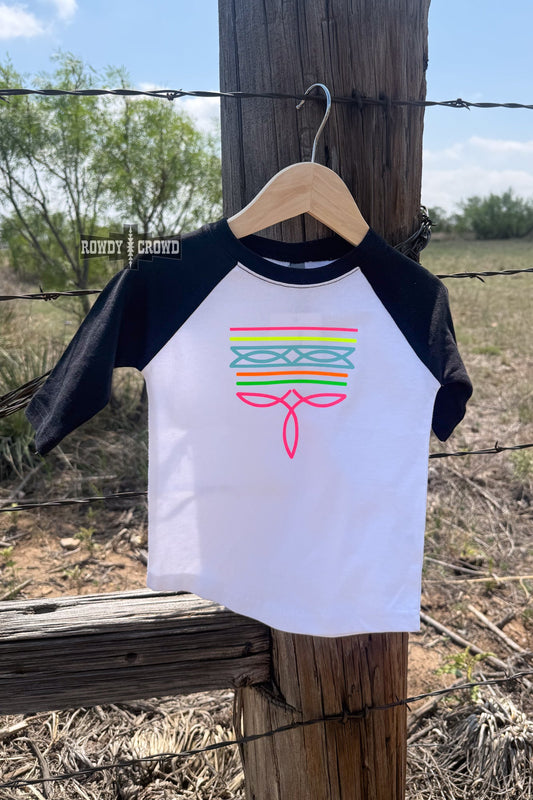 KIDS Neon Boot Stitch Raglan
