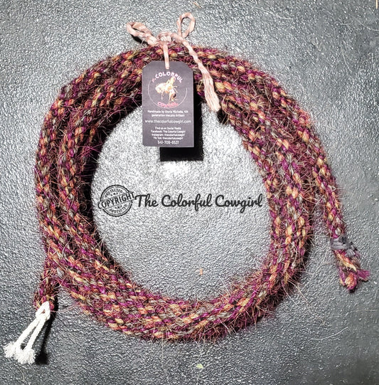 Raspberry Gypsy Boho Mecate Loop Rein