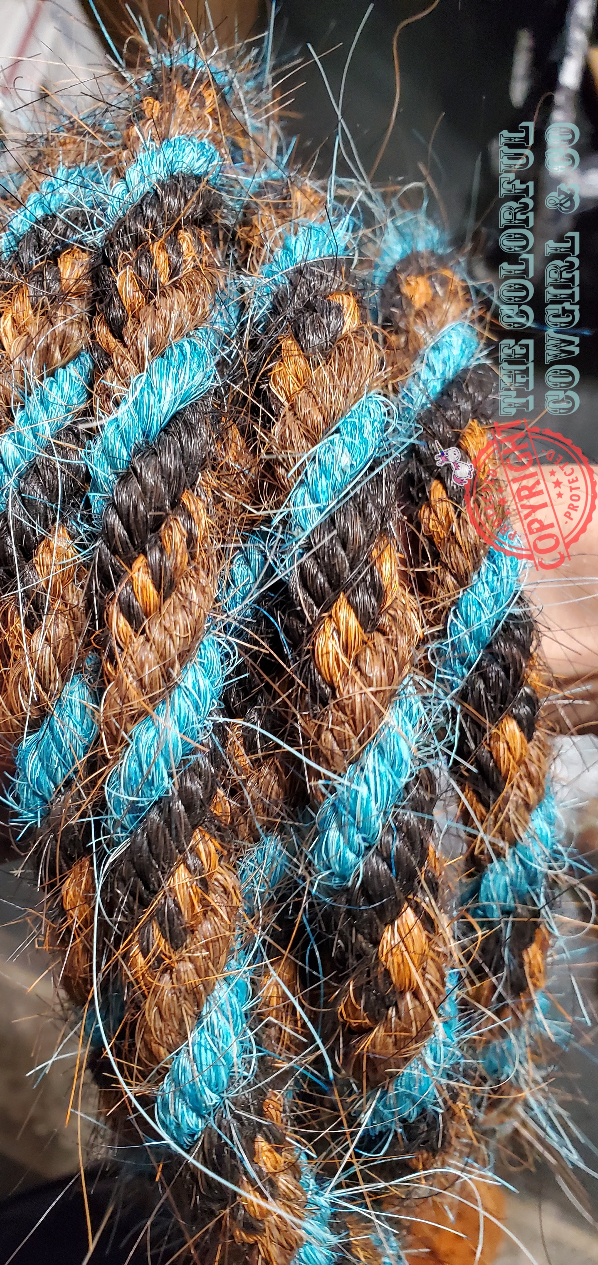 Dark Gypsy Boho 💙💜 mane hair loop rein – The Colorful Cowgirl