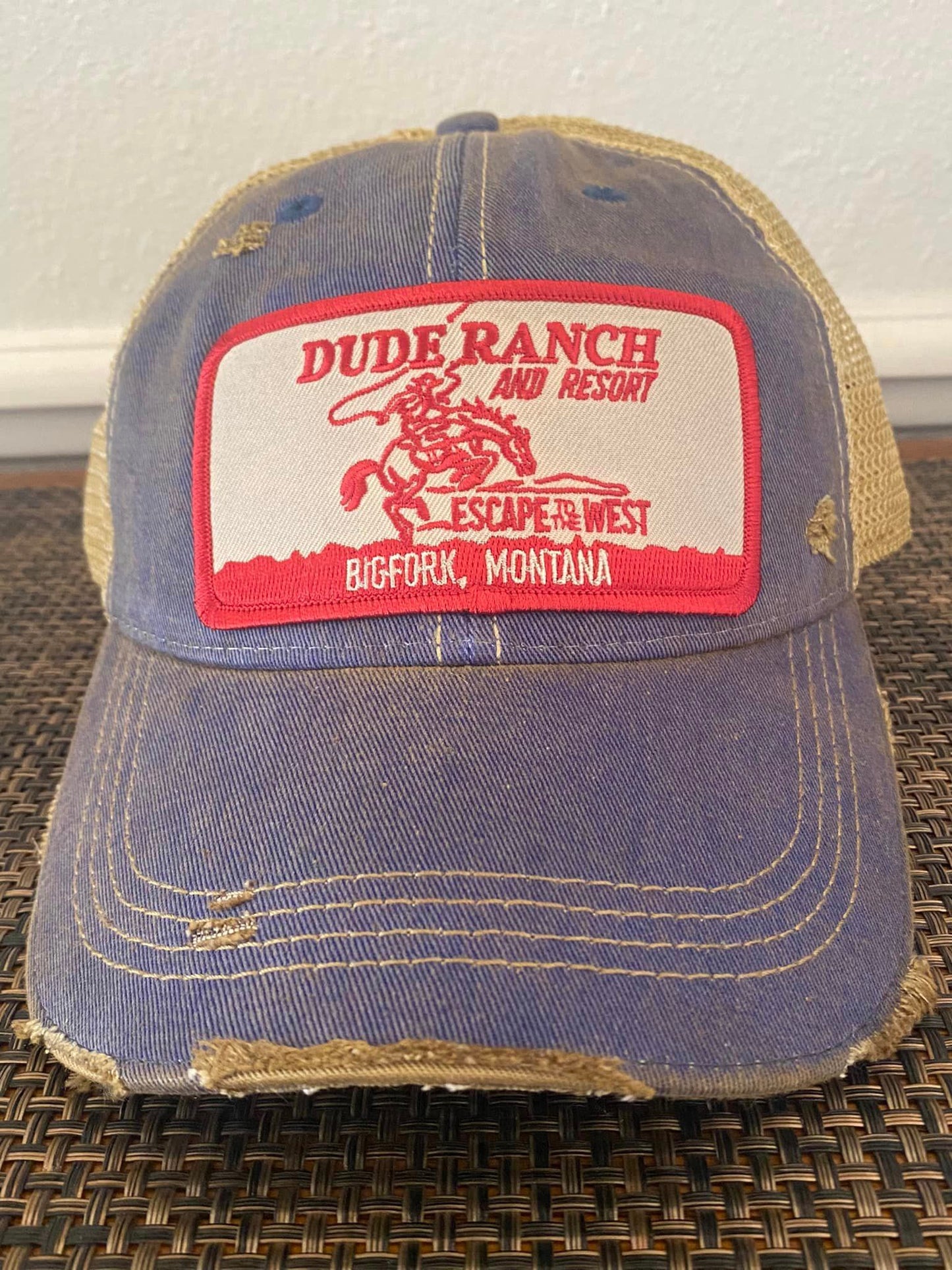 Dude Ranch Resort, Big Fork, Montana Cap Distressed Four Colors BULK