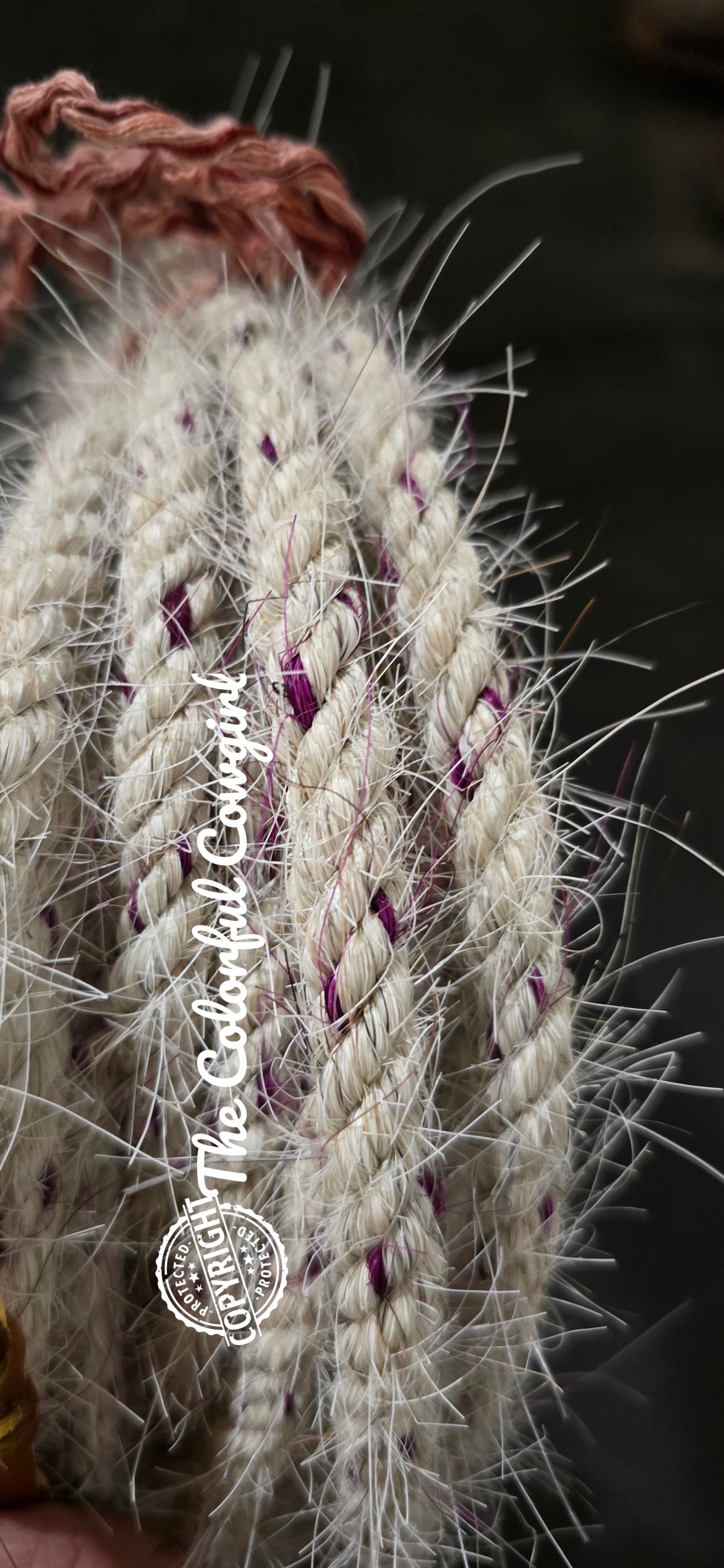 Simply White with a hint of Raspberry Mecate