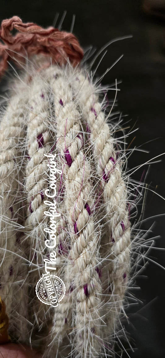 Simply White with a hint of Raspberry Mecate