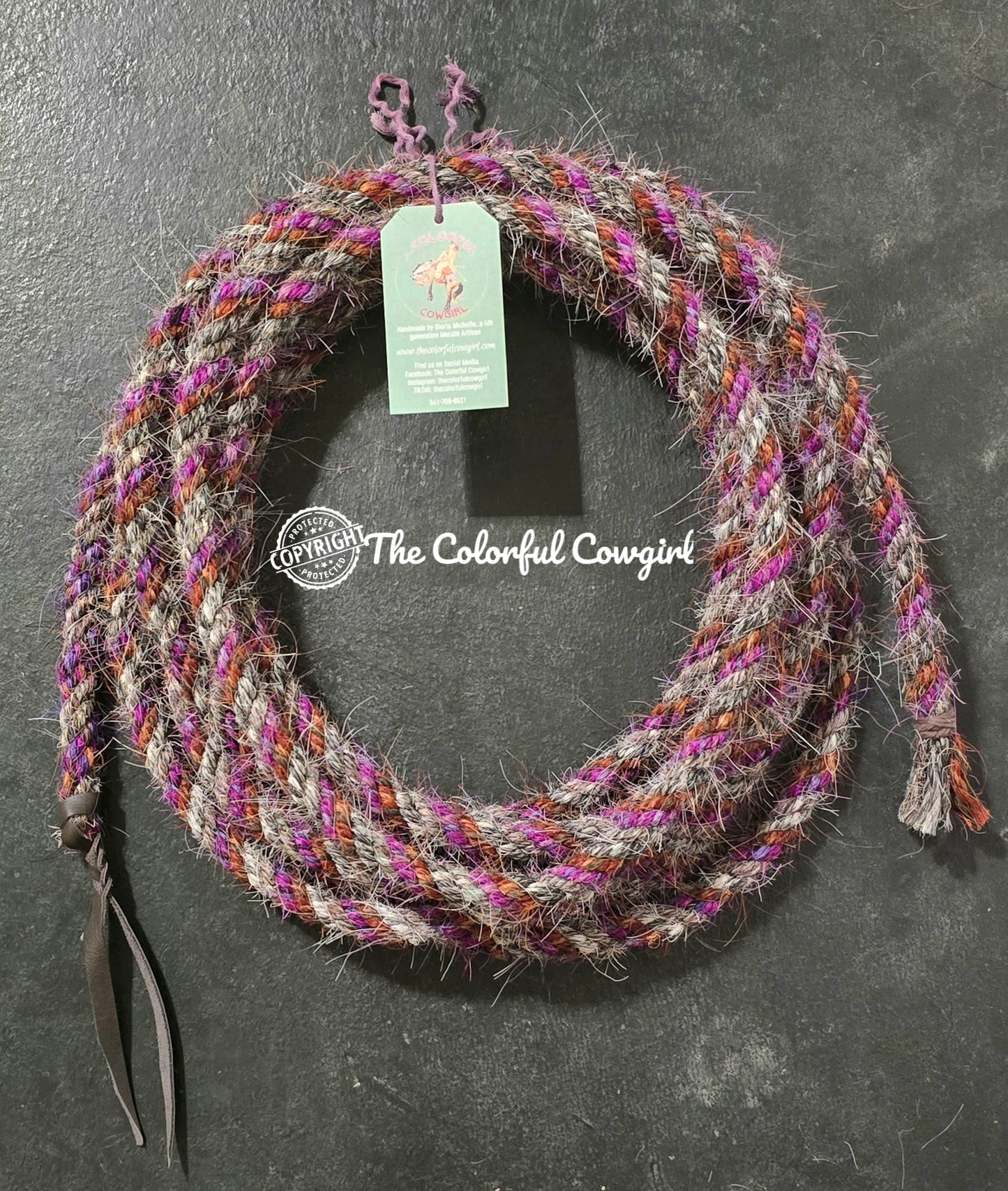 Rusty Raspberry Jewel Mecate