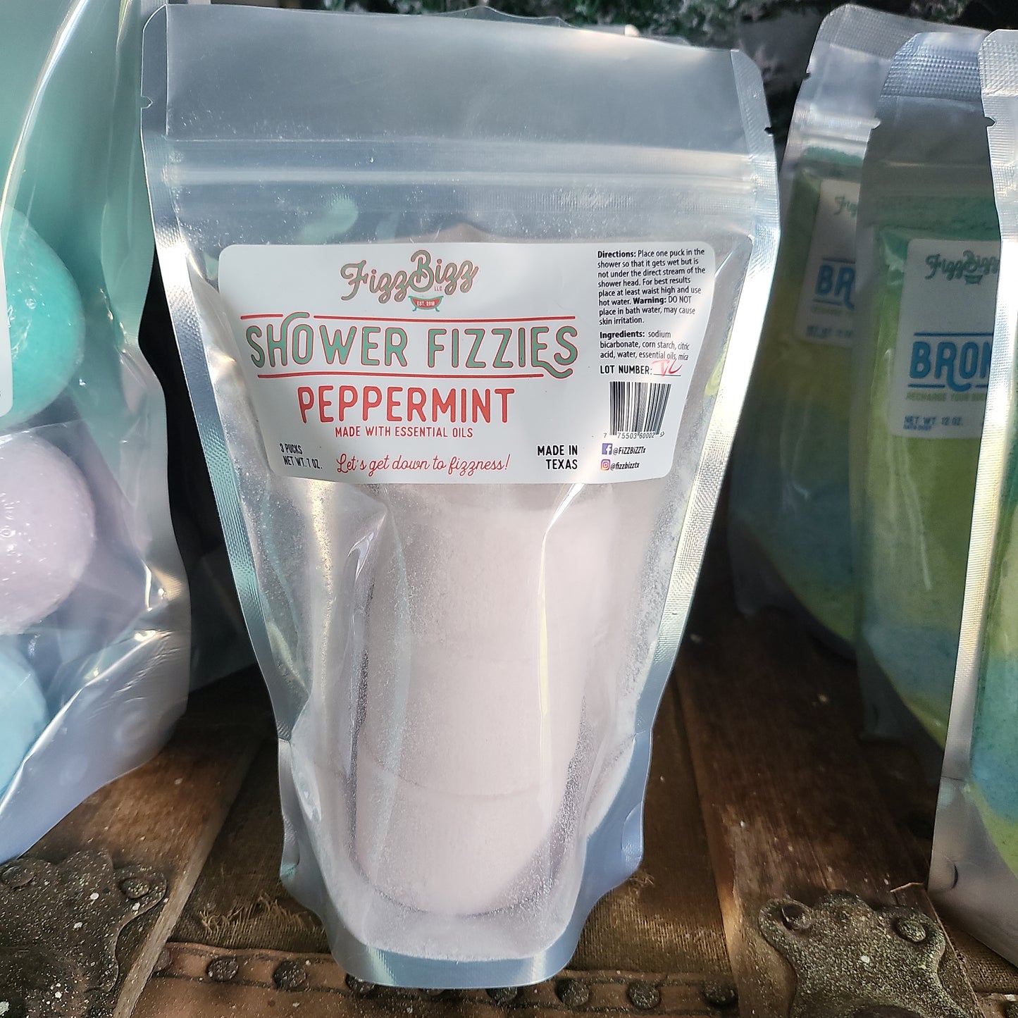 Peppermint Fizzy Shower Melts