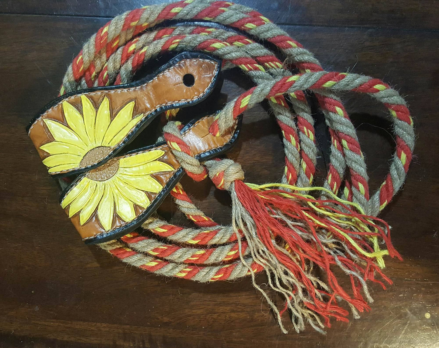 Set of cotton loop reins, and slobber straps