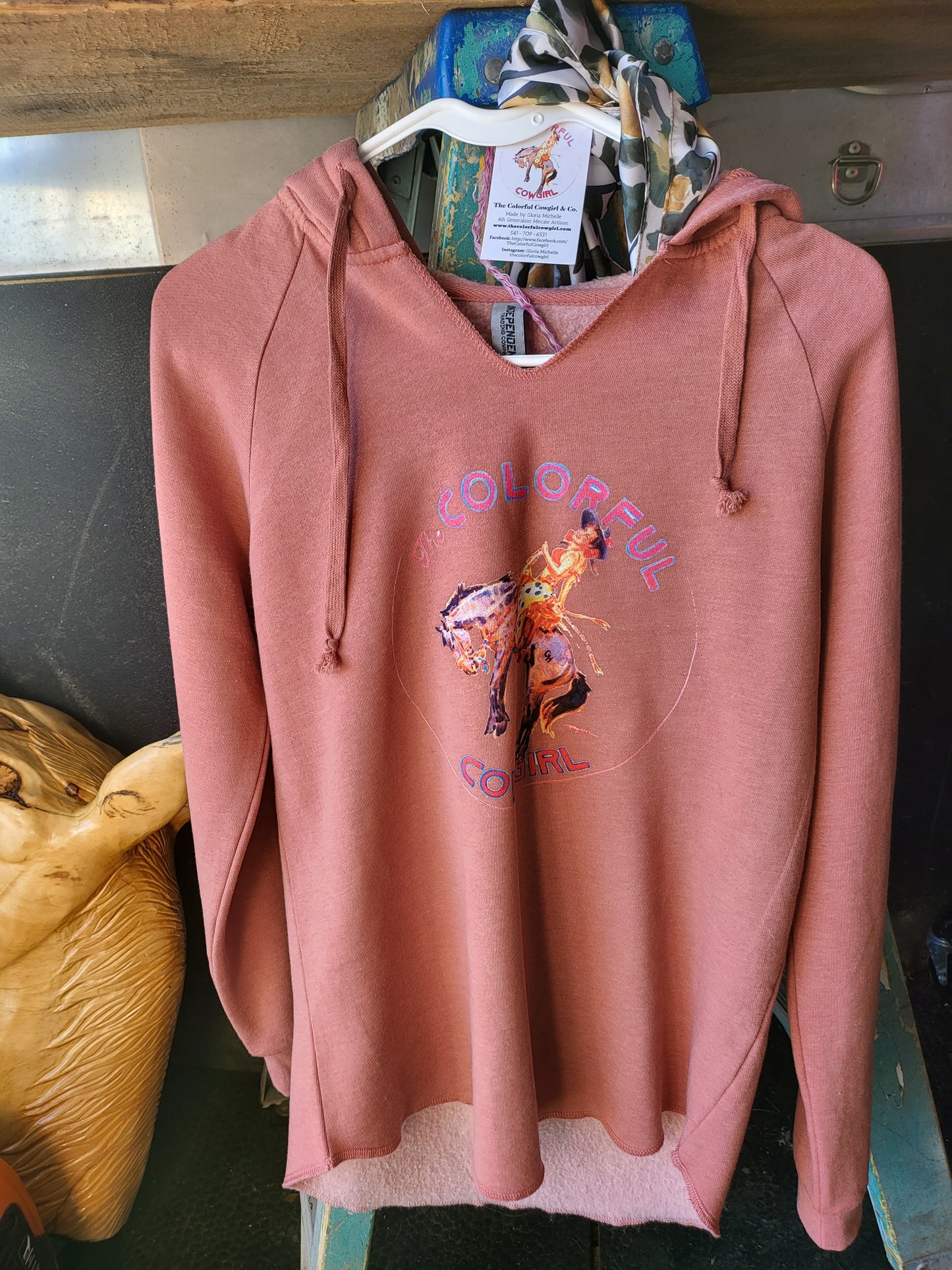 Colorful Cowgirl Logo Hoodie