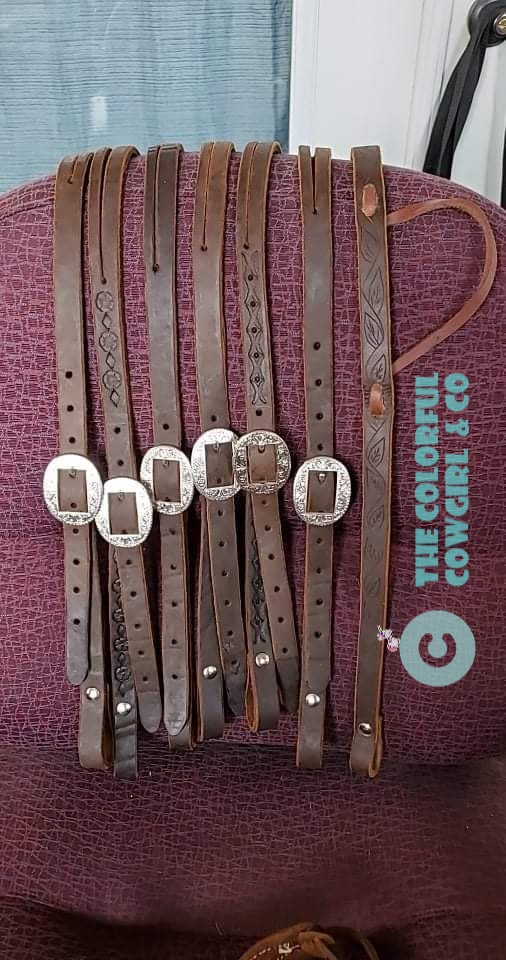 Dark Hot Oiled Split Ear Headstalls
